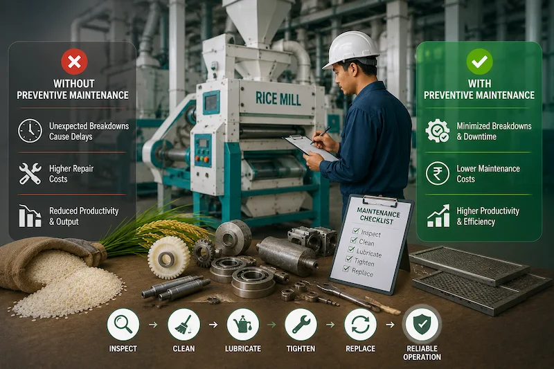 How Preventive Maintenance Reduces Rice Mill Downtime